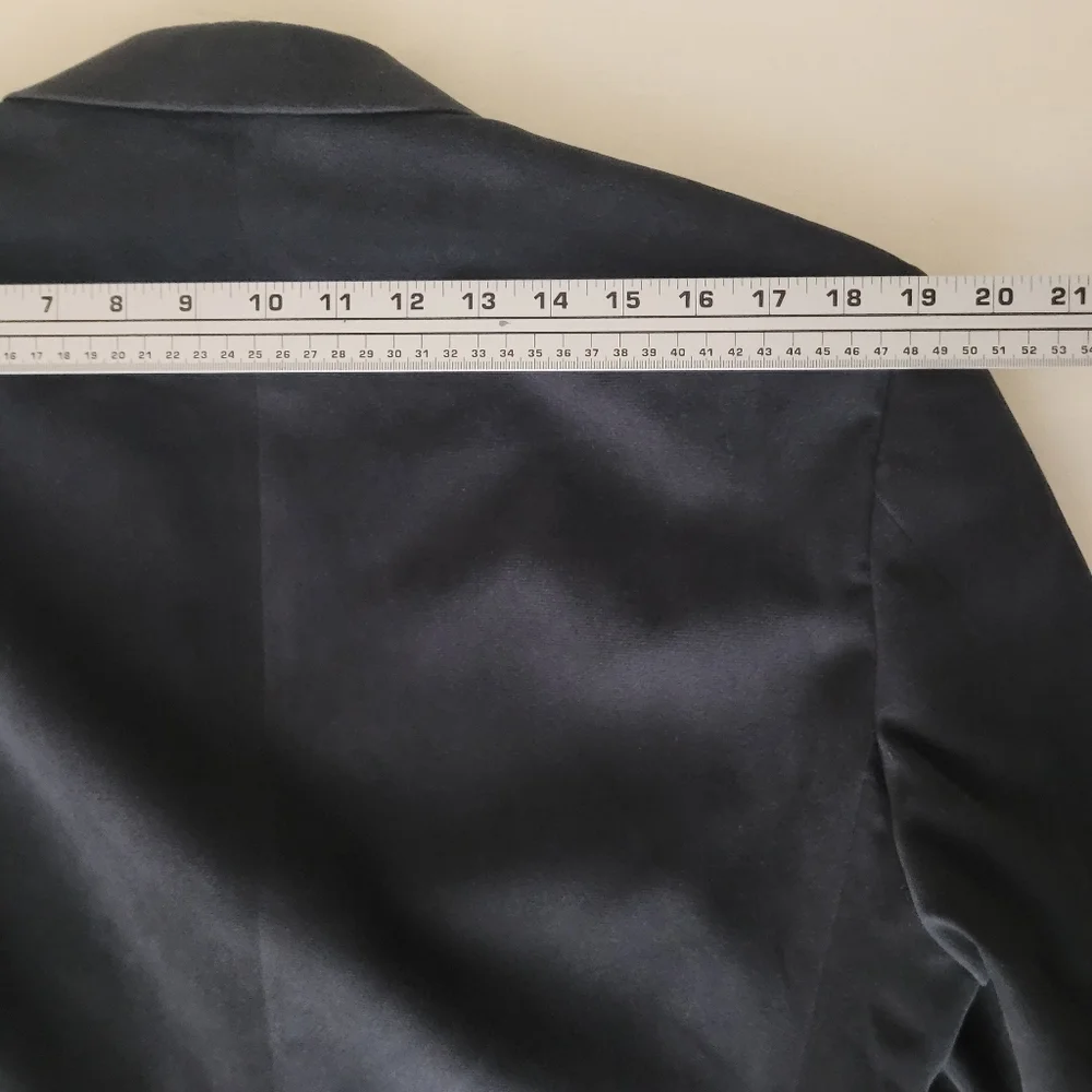 40R Via Europa For Macy's Mens‎ Charcoal Black Sueded Blazer